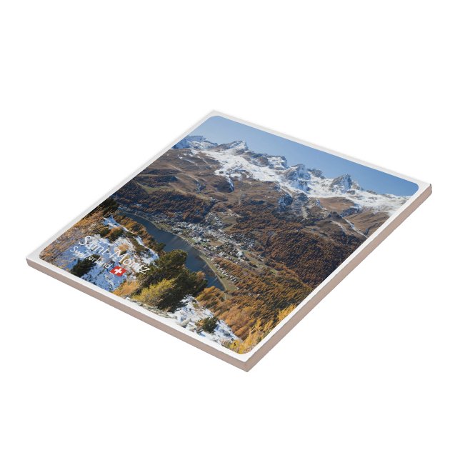 zCH018 SAINT-MORITZ Switzerland, Ceramic Tile (Side)