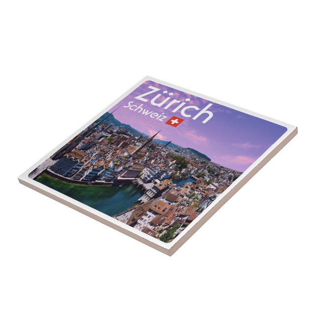 zCH021 ZURICH Switzerland, Ceramic Tile (Side)