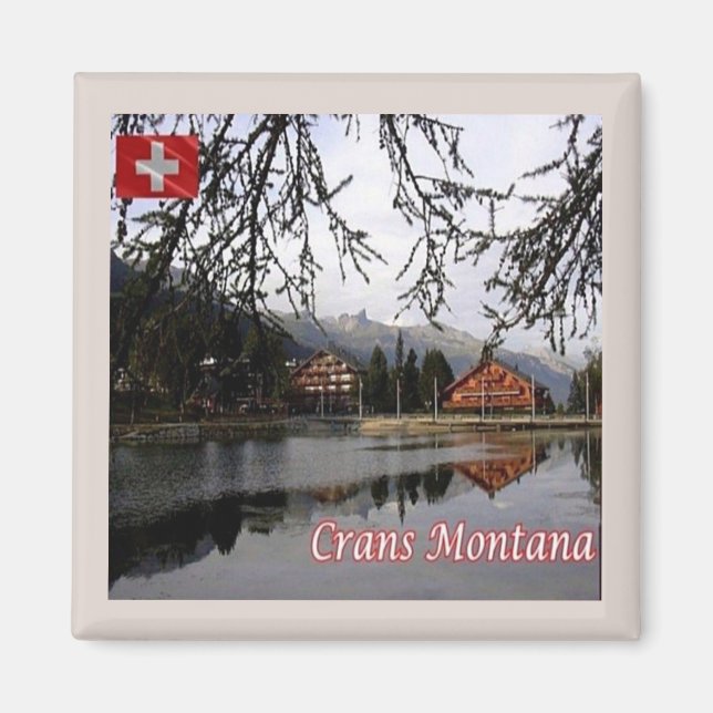 zCH024 CRANS MONTANA Switzerland - Fridge Magnet (Front)