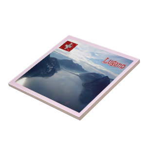 zCH028 LUGANO Lake - Switzerland - Ceramic Tile
