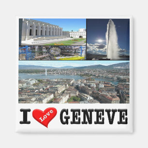 zCH032 GENÈVE I Love Switzerland, Fridge Magnet