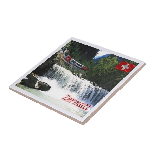 zCH033 ZERMATT Panorama Swiss - Ceramic Tile (Side)