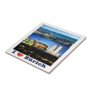 zCH037 ZURICH I Love Swiss - Ceramic Tile