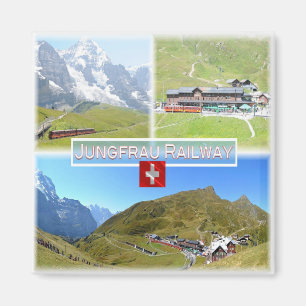 zCH045 JUNGFRAU RAILWAY Switzerland, Fridge Magnet