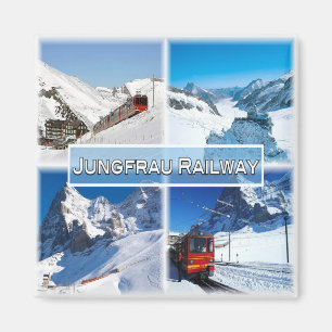 zCH047 JUNGFRAU RAILWAY Switzerland, Fridge Magnet