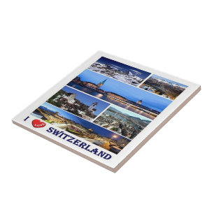 zCH049 I LOVE Switzerland - Ceramic Tile