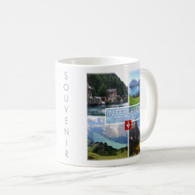 zCH051 INTERLAKEN Lake Thun Thunerse Swiss, Coffee Mug (Front Right)