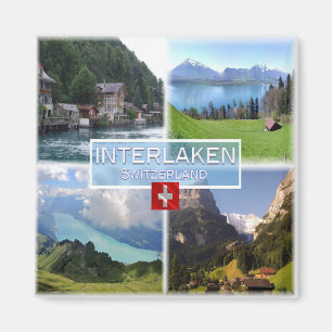 zCH051 INTERLAKEN Lake Thun Thunerse Swiss Fridge  Magnet