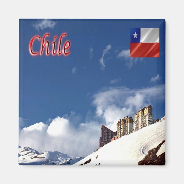 zCL016 CHILE, Valle Nevado, America, Fridge Magnet (Front)