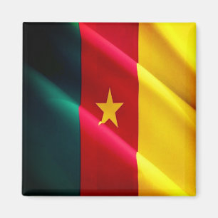zCM002 CAMEROON, Waving Flag, Africa, Fridge Magnet