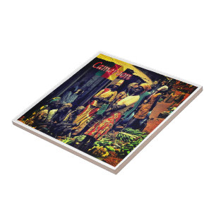 zCM016 CAMEROON, Women, Africa, Ceramic Tile
