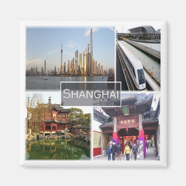 zCN012 SHANGHAI, China, Asia, Fridge Magnet (Front)