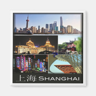 zCN013 SHANGHAI, China, Asia, Fridge Magnet