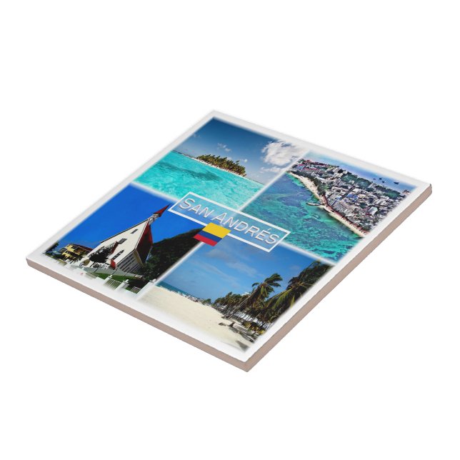 zCO003 SAN ANDRES, Mosaic, Colombia, Ceramic Tile (Side)