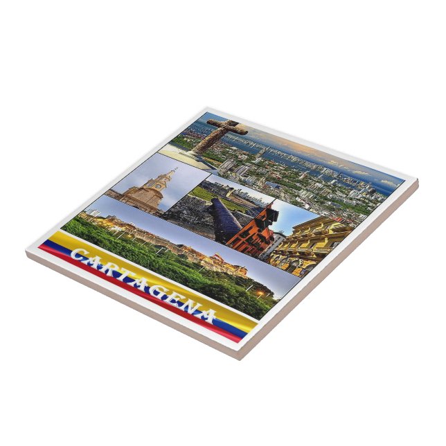 zCO07 CARTAGENA mosaic, Colombia, Ceramic Tile (Side)