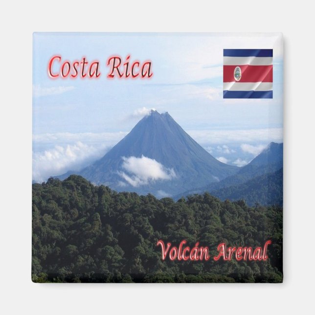 zCR011 COSTA RICA, Volcan Arenal, America, Fridge Magnet (Front)