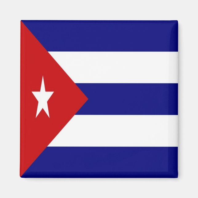 zCU001 CUBA, FLAG, America, Fridge Magnet (Front)