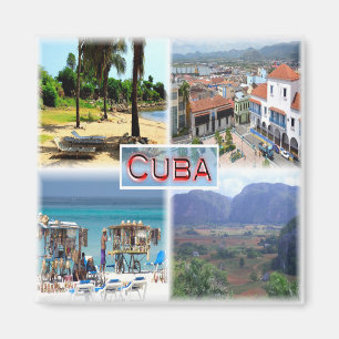 zCU002 CUBA, Mosaic, America, Fridge Magnet