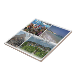 zCV025 CAPE VERDE, Mosaic, Africa, Ceramic Tile