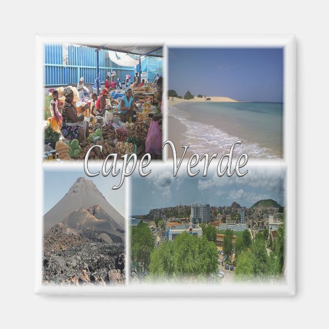 zCV025 CAPE VERDE, Mosaic, Africa, Fridge Magnet (Front)