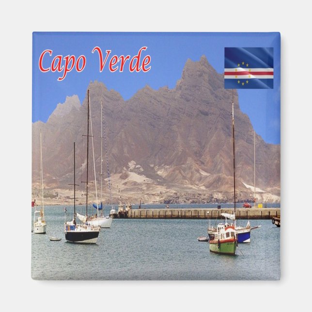 zCV026 CAPE VERDE, MONT CARA, Africa, Fridge Magnet (Front)