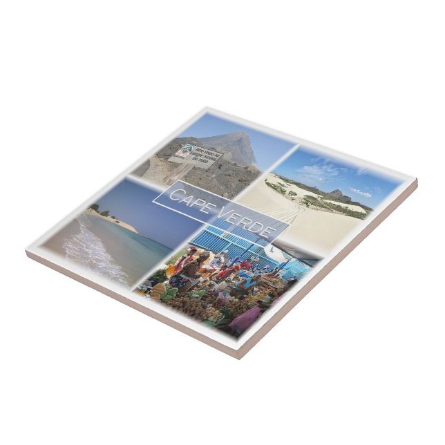 zCV24 CAPE VERDE, Mosaic, Africa, Fridge Ceramic Tile (Side)