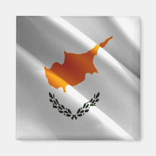 zCY002 waving CYPRIOT FLAG, Cyprus, Fridge Magnet