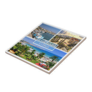 zCY003 AYIA NAPA Harbour Nelia, Cyprus, Ceramic Tile