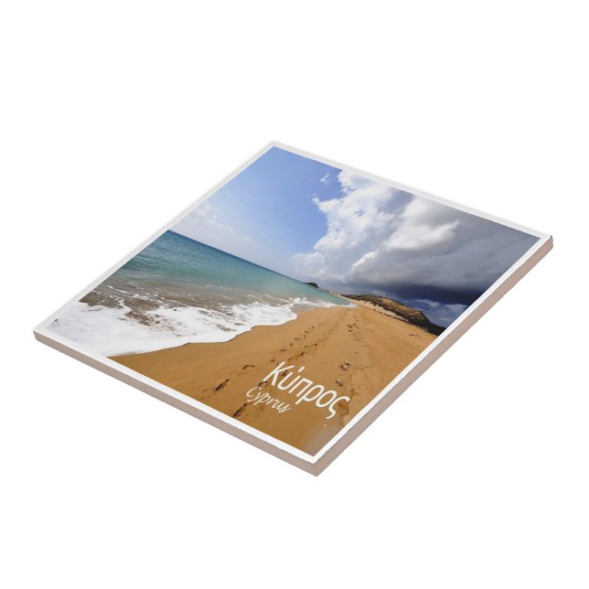 zCY005 CYPRUS Beach, Ceramic Tile (Side)
