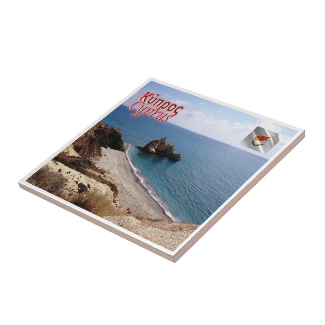 zCY006 ROCK FORMATIONS Cyprus, Ceramic Tile (Side)