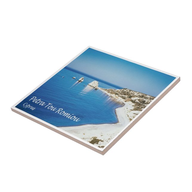 zCY008 PETRA TOU ROMIOU Cyprus, Ceramic Tile (Side)