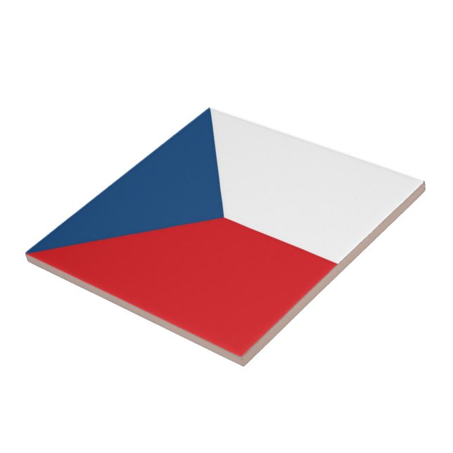 zCZ001 CZECH FLAG, Czech Republic, Ceramic Tile (Side)
