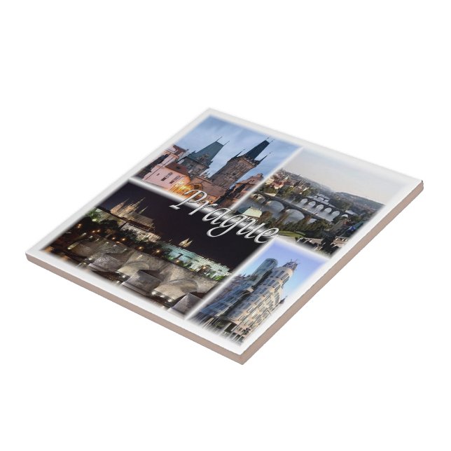 zCZ005 PRAGUE Czech Republic, Ceramic Tile (Side)