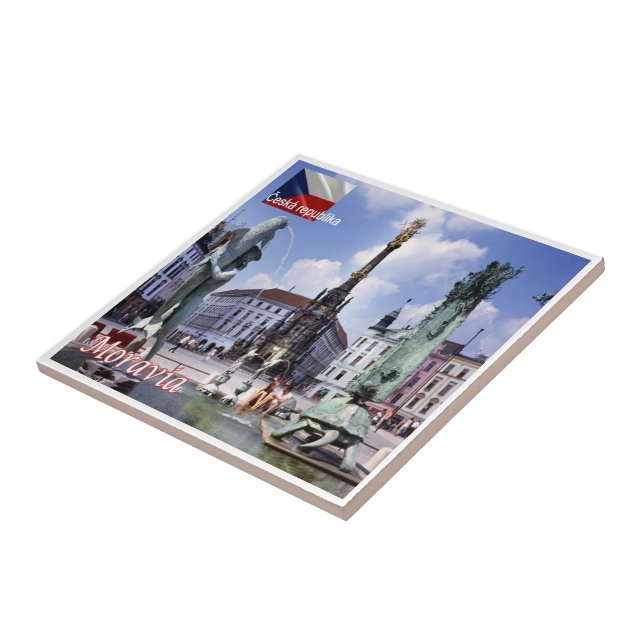 zCZ014 MORAVIA Czech Republic, Ceramic Tile (Side)