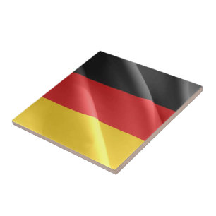 zDE002 GERMAN waving FLAG, Germany, Ceramic Tile