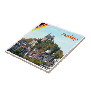 zDE005 MARBURG Castle Germany, Ceramic Tile