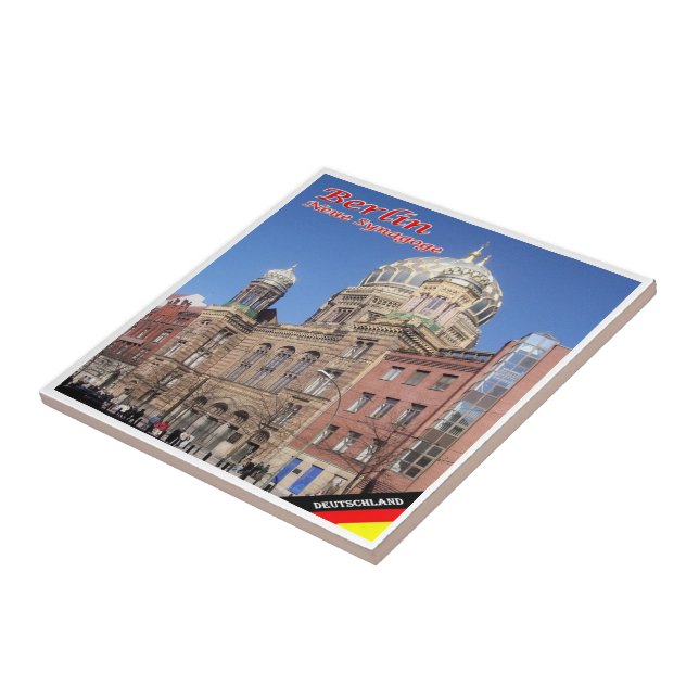 zDE014 BERLIN NEW SYNAGOGUE Germany, Ceramic Tile (Side)