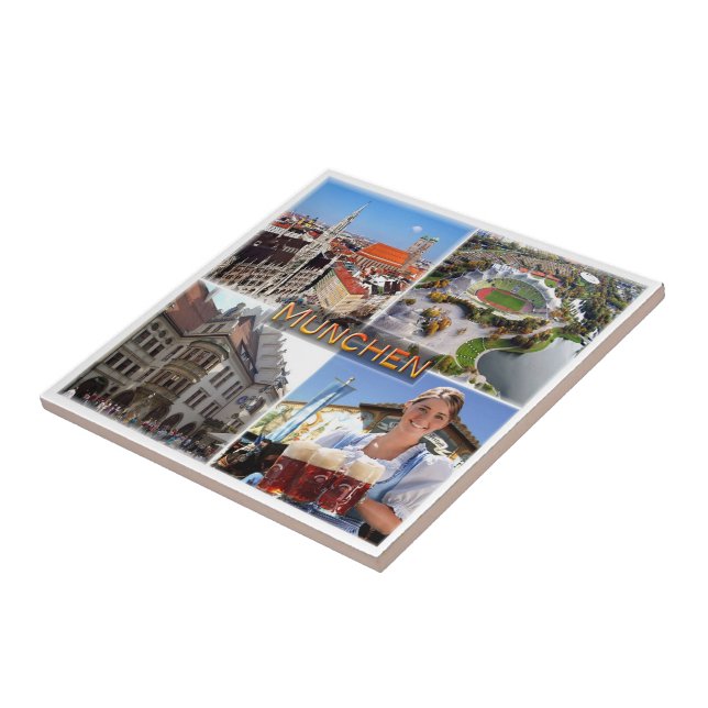 zDE040 MUNCHEN Altstadt Olympiastadion, Ceramic Tile (Side)