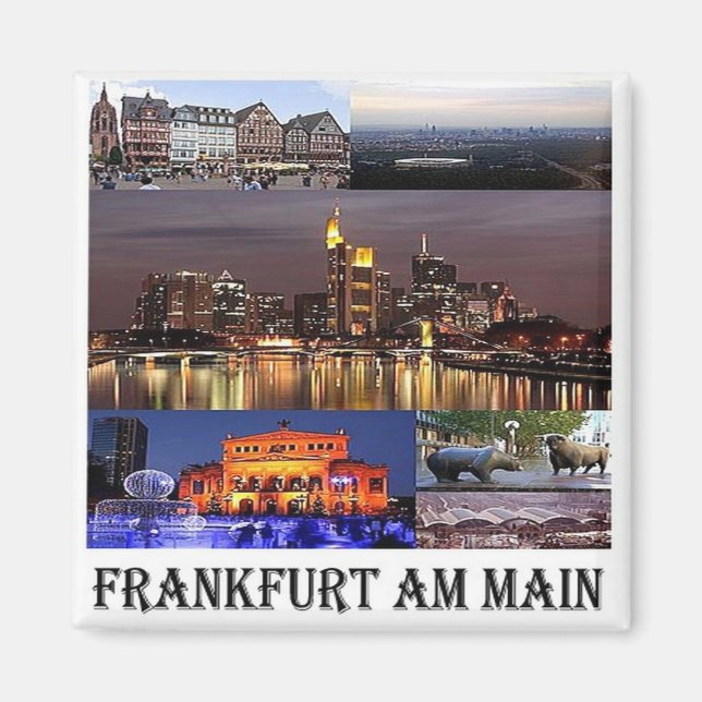 zDE045 FRANKFURT mosaic Germany, Fridge Magnet (Front)