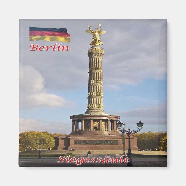 zDE049 BERLIN Berliner Victory Column Germany - Magnet (Front)