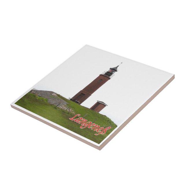 zDE063 LANGENESS LIGHTHOUSE Frisian islands  Ceramic Tile (Side)