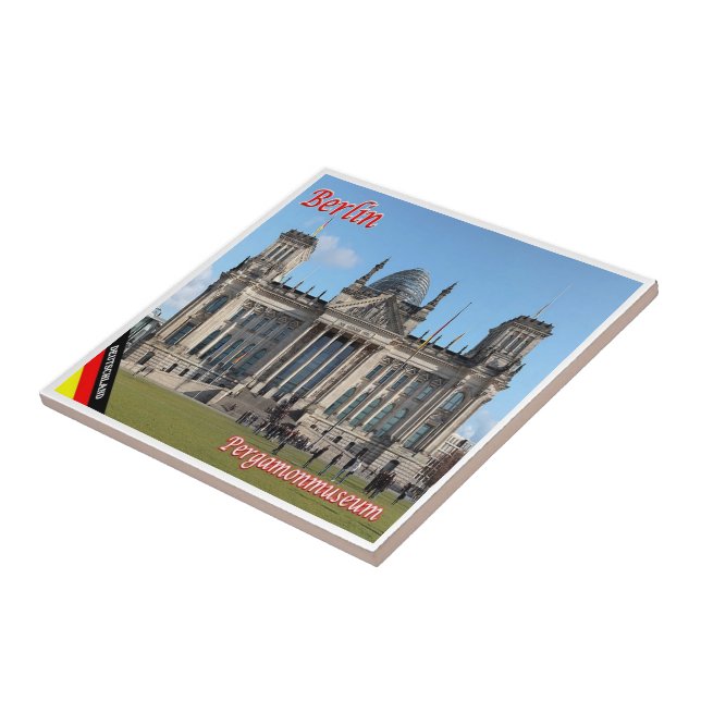 zDE074 BERLIN REICHSTAG BUILDING Germany, Ceramic Tile (Side)