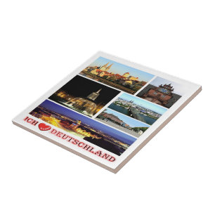 zDE099 GERMANY I LOVE, Ceramic Tile