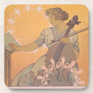 Zdenka Cerny poster by Alphonse Mucha Coaster