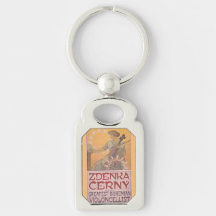Zdenka Cerny poster by Alphonse Mucha Key Ring
