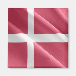 zDK002 DANISH waving FLAG Denmark , Fridge Magnet