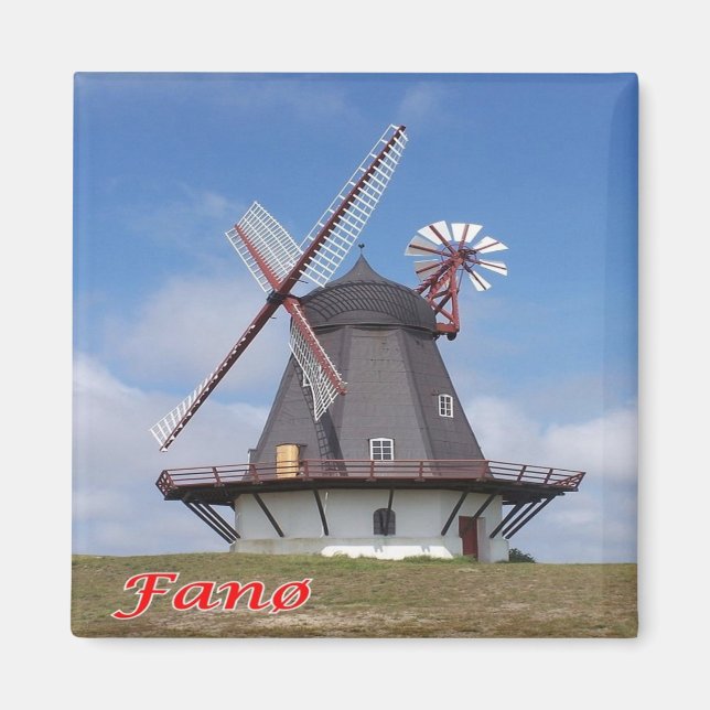 zDK008 FANO LIGHTHOUSE Frisian Islands, Fridge Magnet (Front)
