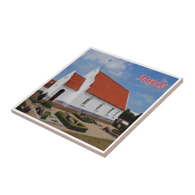 zDK010 MANDØ KIRK Frisian Islands Denmark,  Ceramic Tile (Side)