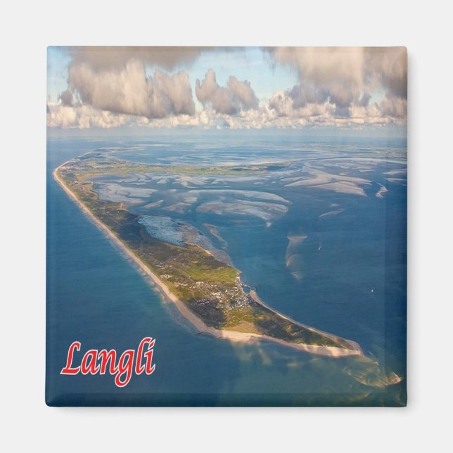 zDK012 LANGLI Frisian Islands Denmark - Fridge Magnet (Front)