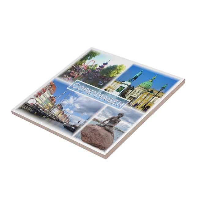 zDK013 COPENHAGEN Tivoli Garden Amalienborg County Ceramic Tile (Side)